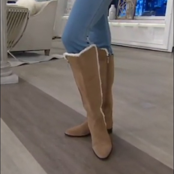 ๐ฆ NWOT GILLI Shearling & Suede Tall Shaft - 7.5 - Picture 2 of 6